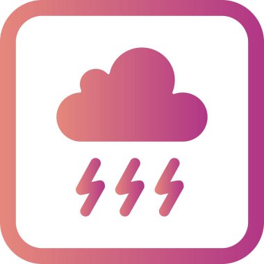 İllüstrasyon Fırtına Vektör Simgesi