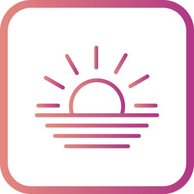 İllüstrasyon Günbatımı Simgesi
