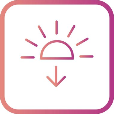 İllüstrasyon Günbatımı Simgesi