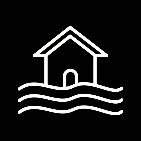 插图洪水符号图标 — 图库照片