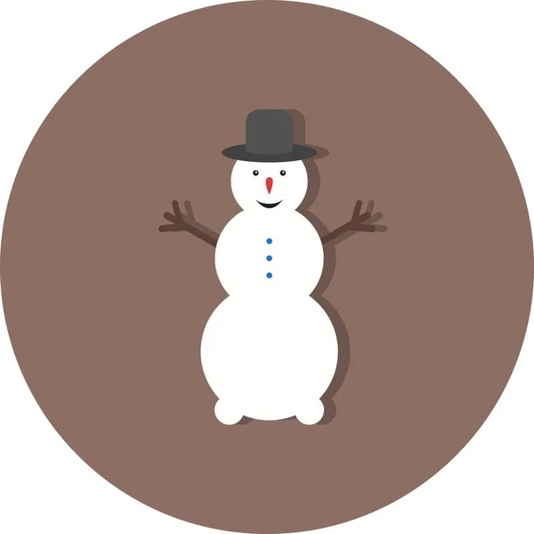 Illustration  Snowman Icon — Stock Photo, Image