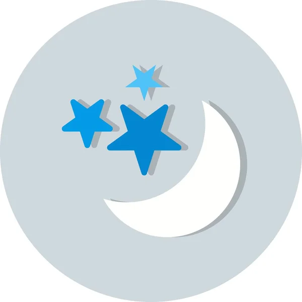 Ilustracja księżyc i gwiazdy ikona — Zdjęcie stockowe