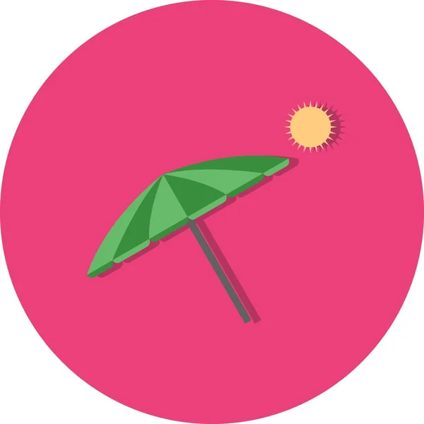 Ícone do guarda-chuva da praia da ilustração — Fotografia de Stock
