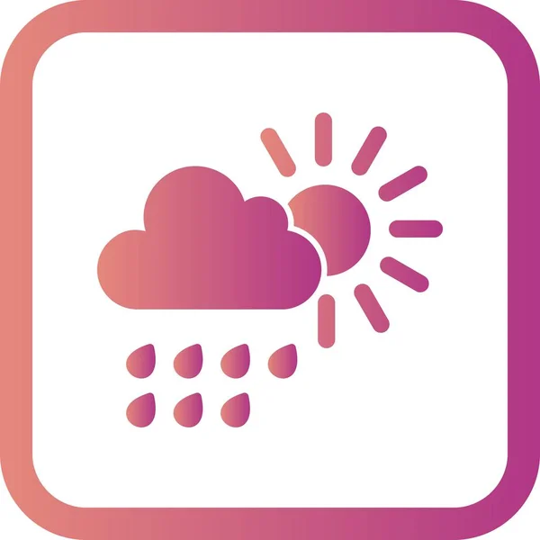 Ilustracja lato ikona deszcz — Zdjęcie stockowe