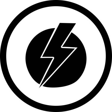 İllüstrasyon Elektrik ŞokU Simgesi
