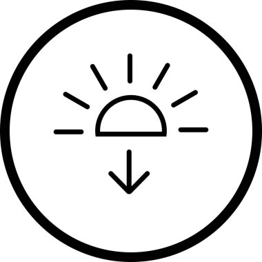 İllüstrasyon Günbatımı Simgesi