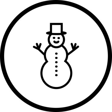 İllüstrasyon Kardan Adam Simgesi