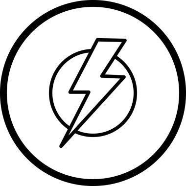 İllüstrasyon Elektrik ŞokU Simgesi