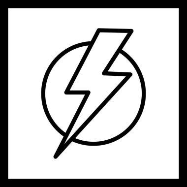 İllüstrasyon Elektrik ŞokU Simgesi