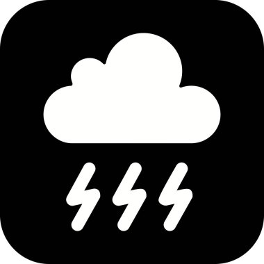 İllüstrasyon Fırtına Vektör Simgesi