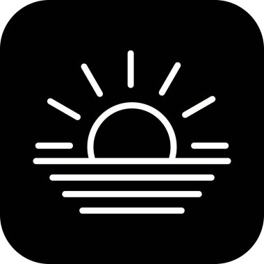 İllüstrasyon Günbatımı Simgesi