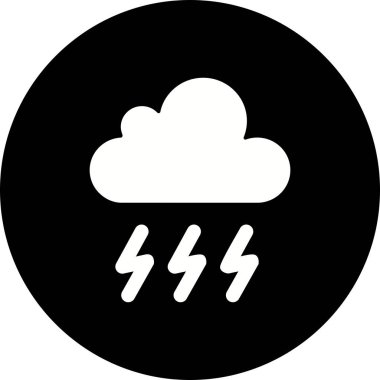 İllüstrasyon Fırtına Vektör Simgesi