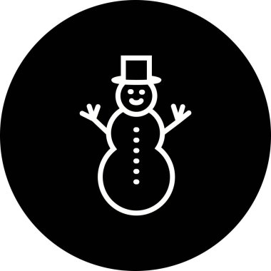 İllüstrasyon Kardan Adam Simgesi