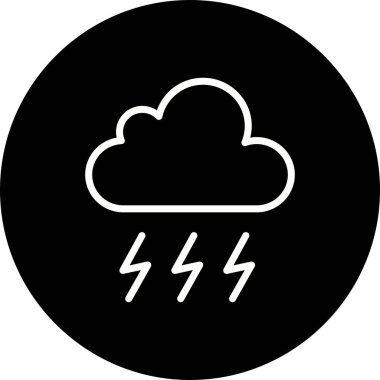 İllüstrasyon Fırtına Vektör Simgesi