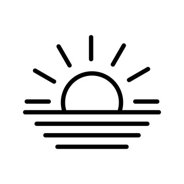 İllüstrasyon Günbatımı Simgesi