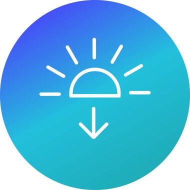 Illustartion Günbatımı Simgesi