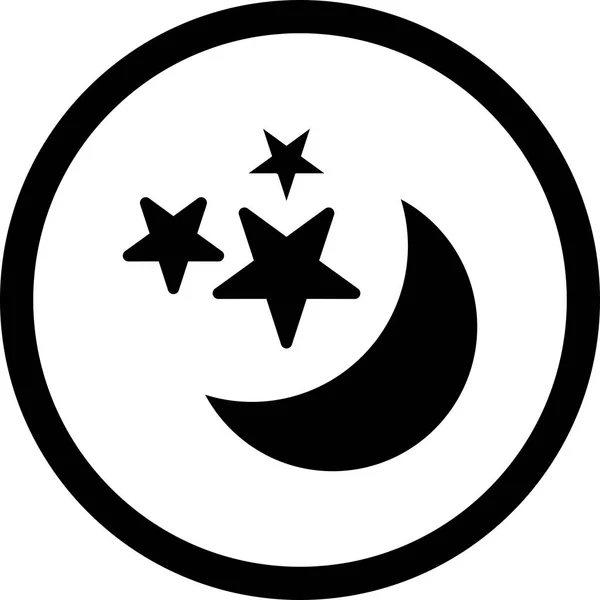 Illustratie maan en sterren pictogram — Stockfoto