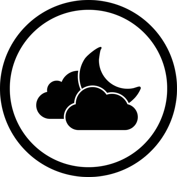 Illustratie wolk en maan pictogram — Stockfoto