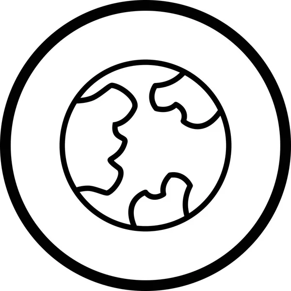 Ilustracja planety ziemi ikona — Zdjęcie stockowe