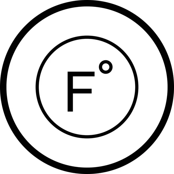 Ilustración Fahrenheit Icon — Foto de Stock