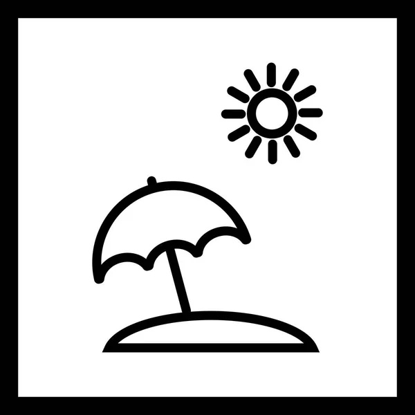 Illustration Sonnenschirm-Symbol — Stockfoto