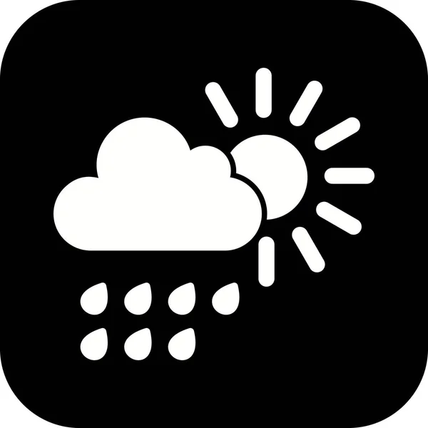 Illusztráció nyári Rain Icon — Stock Fotó