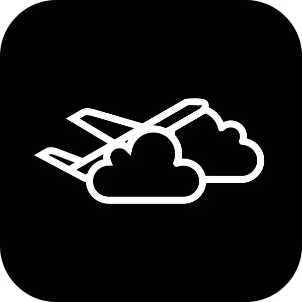 Illustration  Plane cloud Icon — Stock Photo, Image