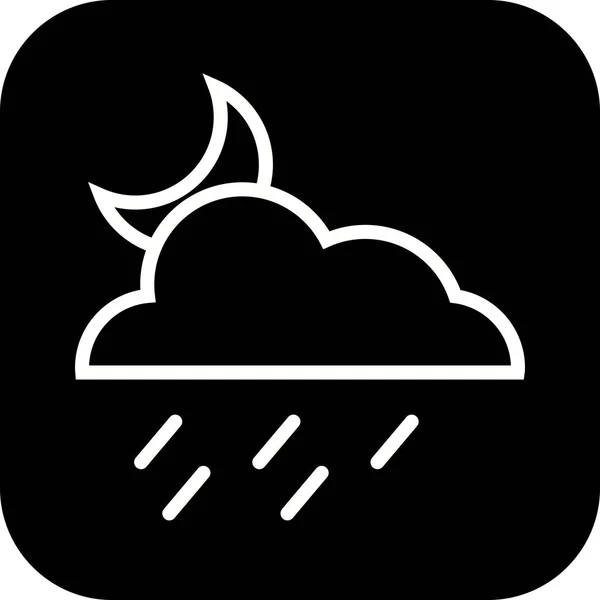 Illustration Nacht regen Symbol — Stockfoto