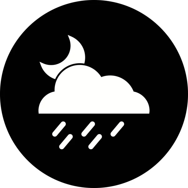 Illustration Nacht regen Symbol — Stockfoto