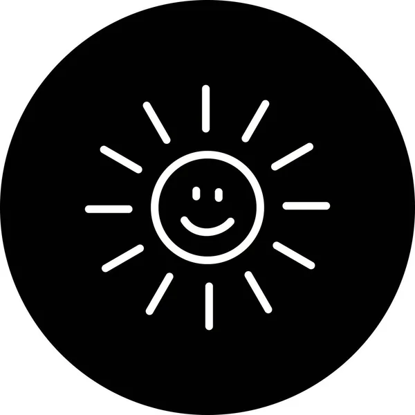 Ilustracja słońce uśmiechnięty ikona — Zdjęcie stockowe