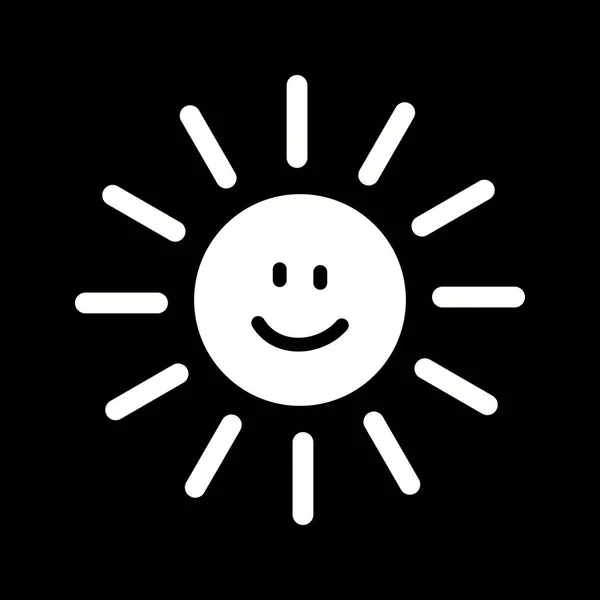 Ilustración sol sonriente Icono —  Fotos de Stock