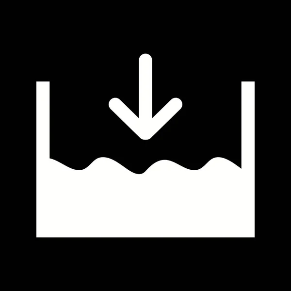 Иллюстрация под иконой уровня моря — стоковое фото