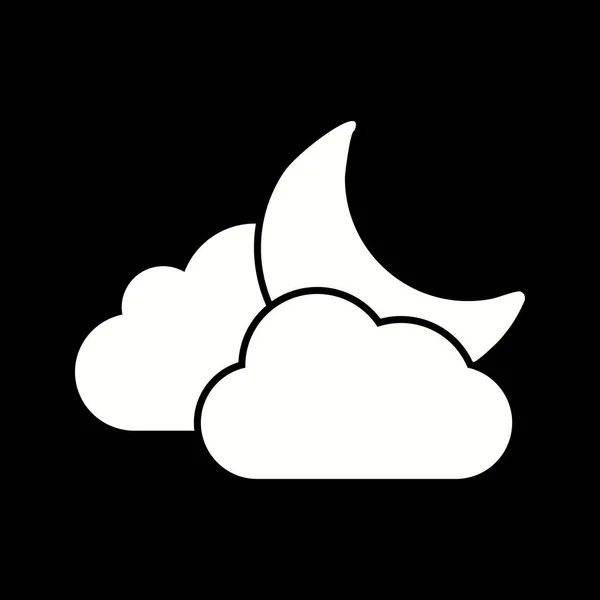 Illustration Wolke und Mond-Symbol — Stockfoto