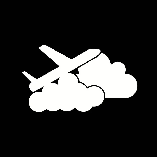 Illustration  Plane cloud Icon — Stock Photo, Image