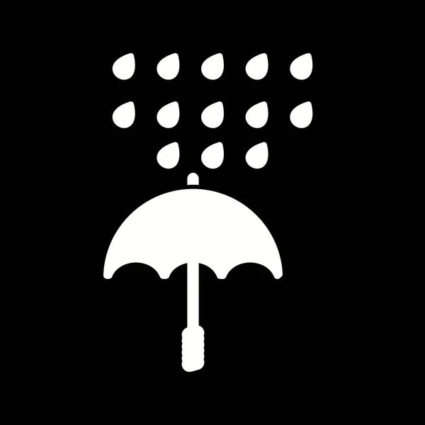 Иллюстрация Umbrella And Rain Icon — стоковое фото