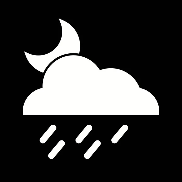 Illustration Night Rain Icon — Stock Photo, Image