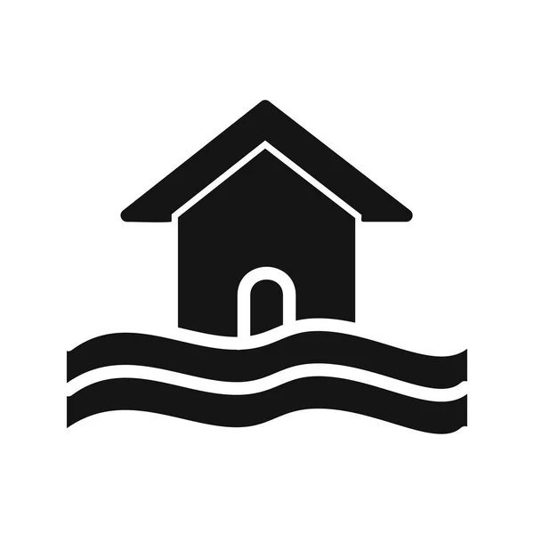 Icono de símbolo de inundación de ilustración — Foto de Stock