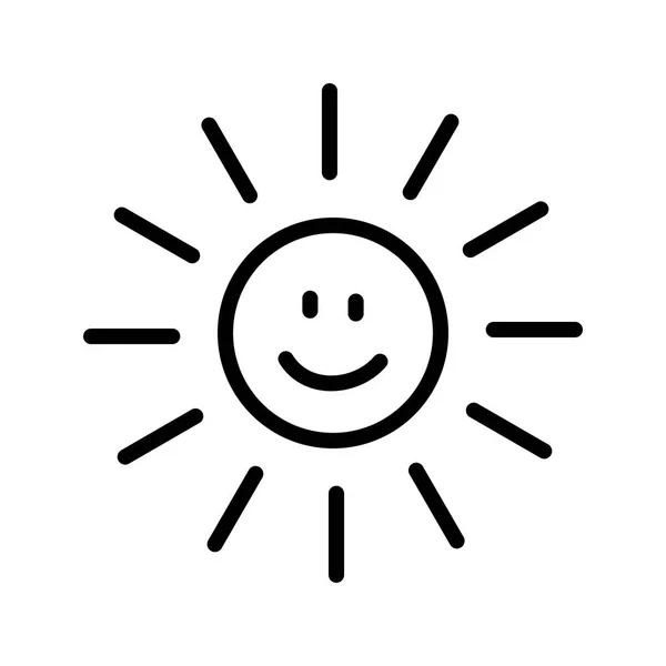 Ilustración Sol sonriente Icono —  Fotos de Stock