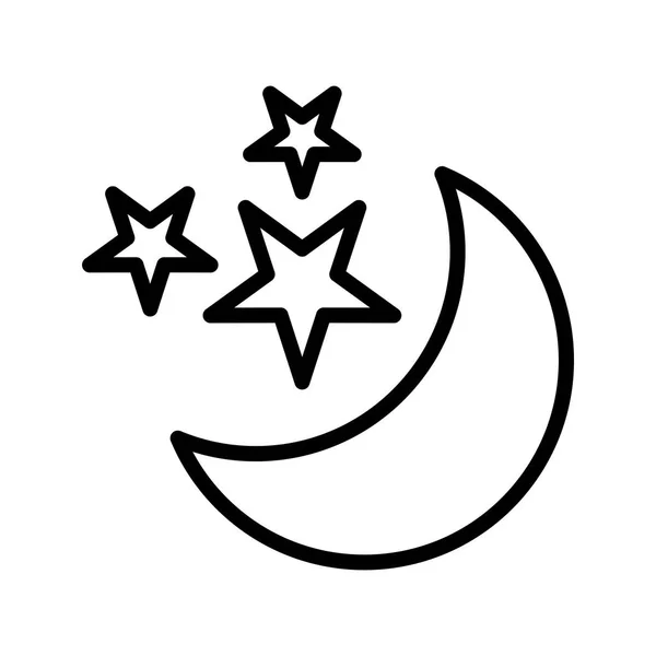Illusztráció Hold és csillagok Icon — Stock Fotó