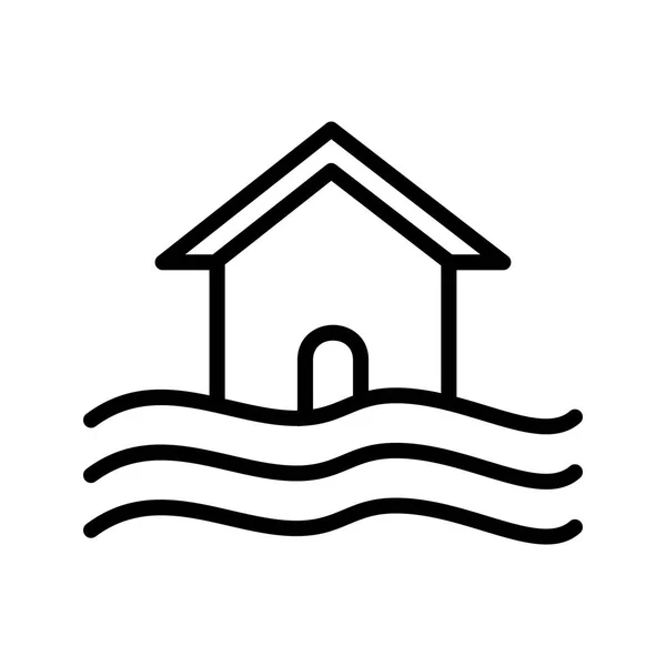 Ícone do símbolo de inundação da ilustração — Fotografia de Stock