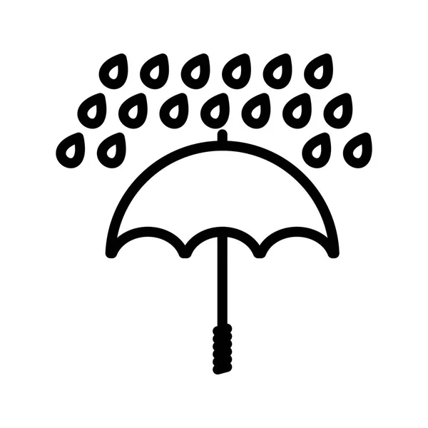 Umbrella da ilustração e ícone da chuva — Fotografia de Stock