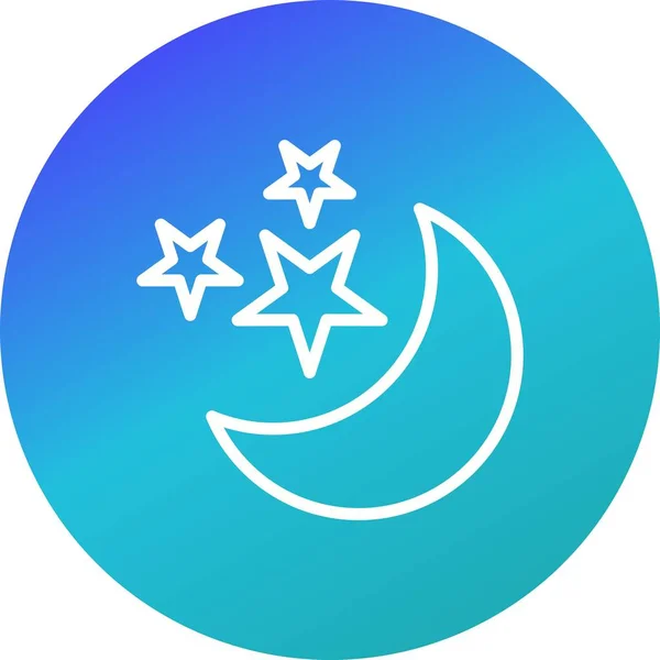 Луна и звезды — стоковое фото