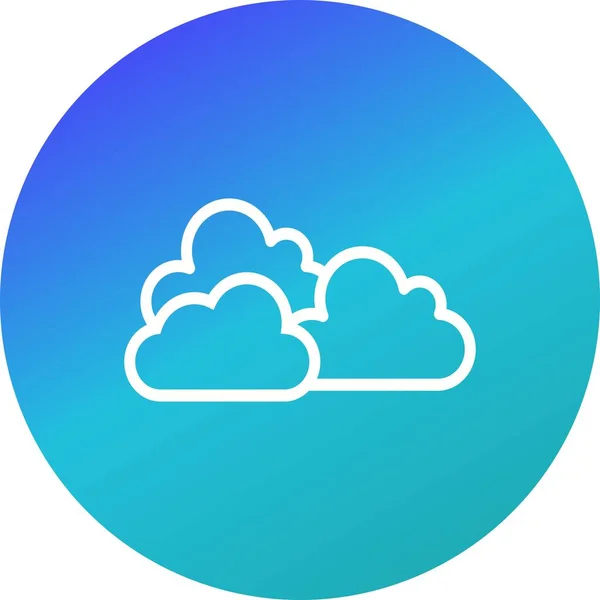 Ilustración Cloudy Icon — Foto de Stock