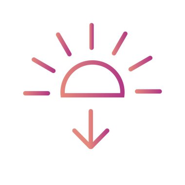 Illustartion Günbatımı Simgesi