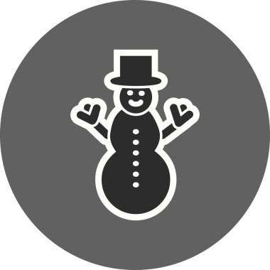 İllüstrasyon Kardan Adam Simgesi