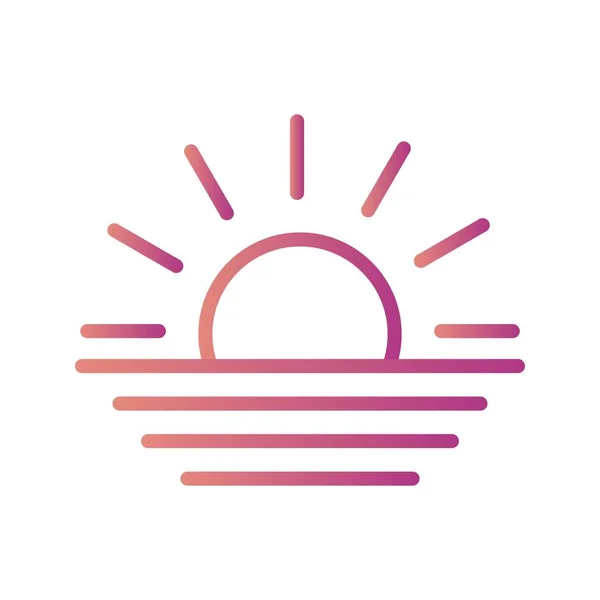 Ilustração Sunset Icon — Fotografia de Stock