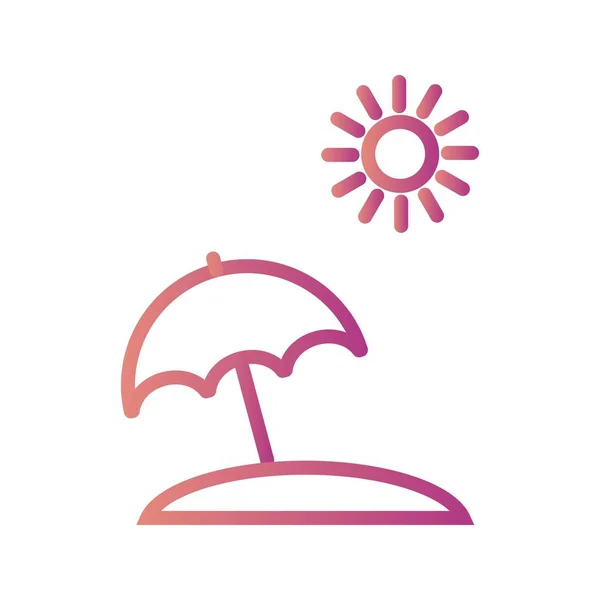 Ilustrace plážová ikona deštníku — Stock fotografie