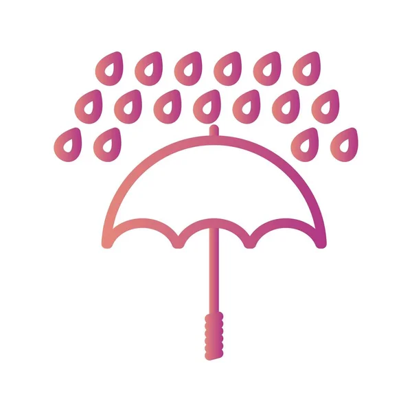 Illustration Regenschirm und Regensymbol — Stockfoto