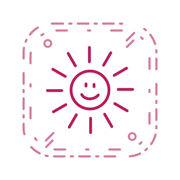 Illustartion Sun mosolygó Icon — Stock Fotó