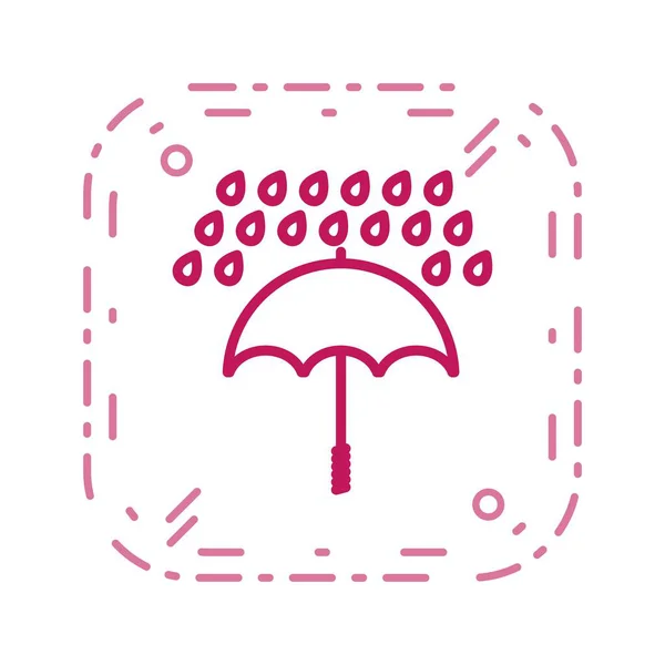 Иллюстрация Umbrella And Rain Icon — стоковое фото